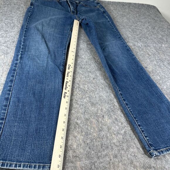 Levis 505 Straight Leg Jeans Womens 12M Blue Denim Mid Rise Zip Fly 5-Pockets - Picture 2 of 16